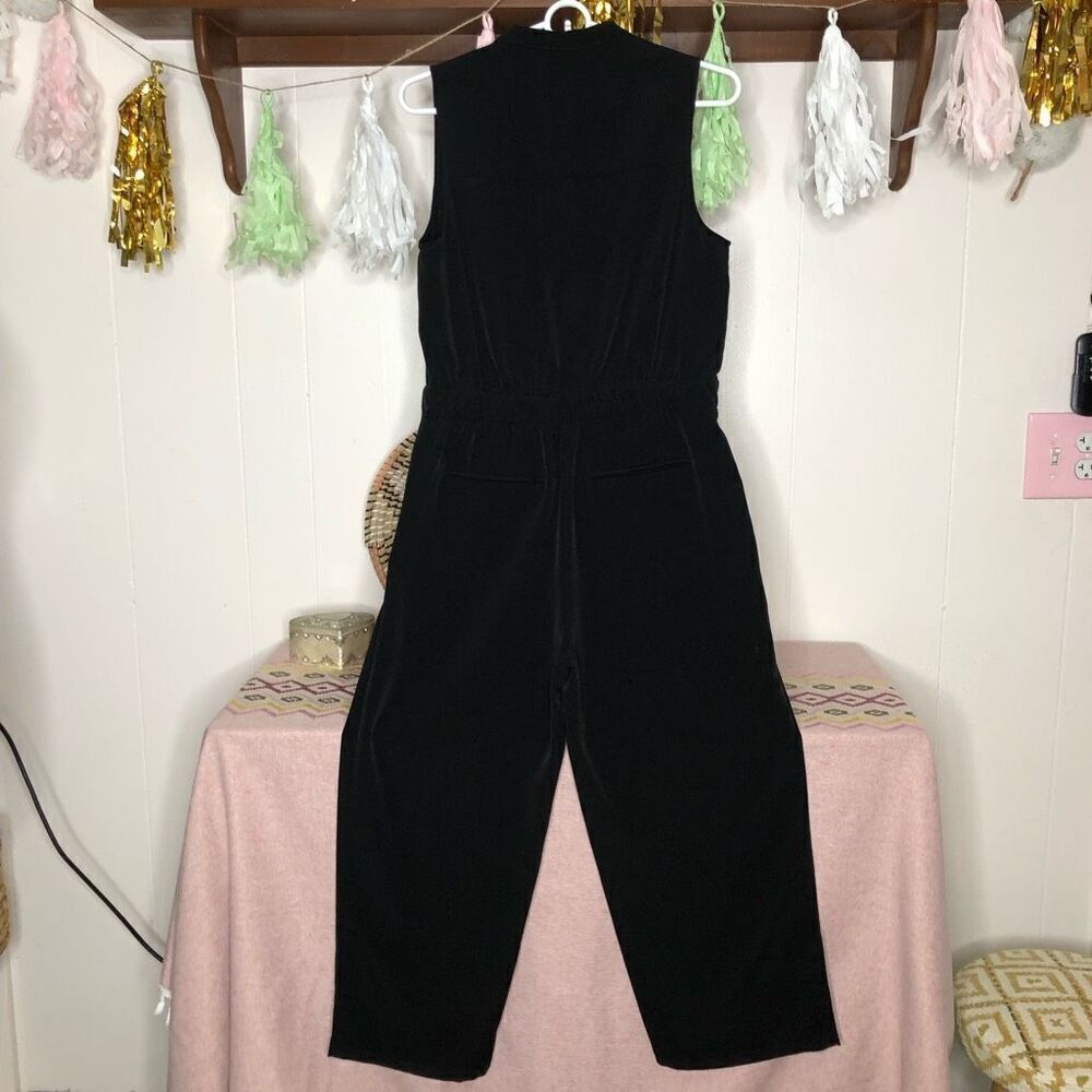 Forever 21 Womens Sleeveless Wide Leg One Piece Jumpsuit Black Small